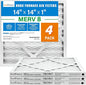 LotFancy 14x14x1 Air Filter MERV 8 4-Pack, Electrostatic Pleated Furnace & AC Filter, Captures Dust, Pet Hair, Pollen, Actual Size: 13.75"x13.75"x0.75"