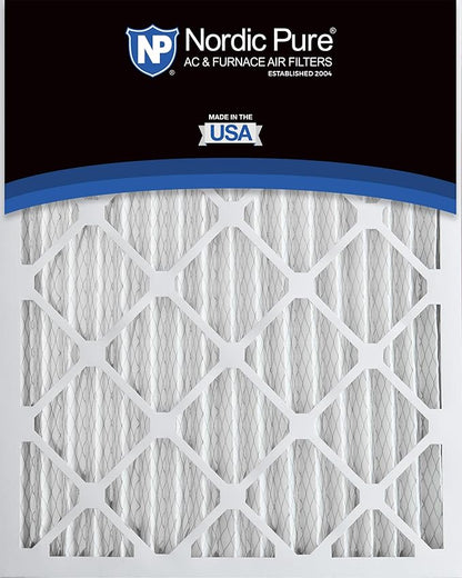 Nordic Pure 20x25x2 (Actual Size: 19 1/2 x 24 1/2 x 1 3/4) Pleated MERV 8 Air Filters 3 Pack