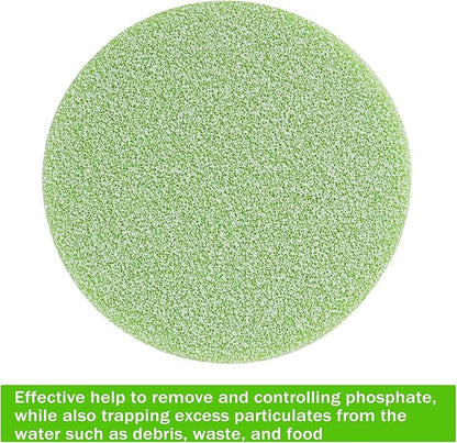 Poweka Phosphate Reducer Filter Pads, Compatible with Fluval FX4/FX5/FX6, 6 Count, Green, Aquarium Filter Accessories