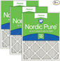 Nordic Pure 14x30x1 (Actual Size: 13 15/16 x 29 15/16 x 3/4) Pleated MERV 13 Air Filters 3 Pack