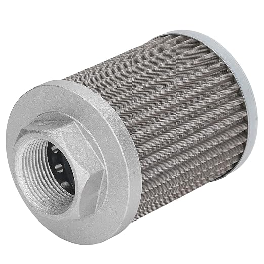 Qiilu Suction Strainer Filter - Stainless Steel Oil Filter for Hydraulic Systems,Works with Car Engines and Generators - and Pollutants Removal