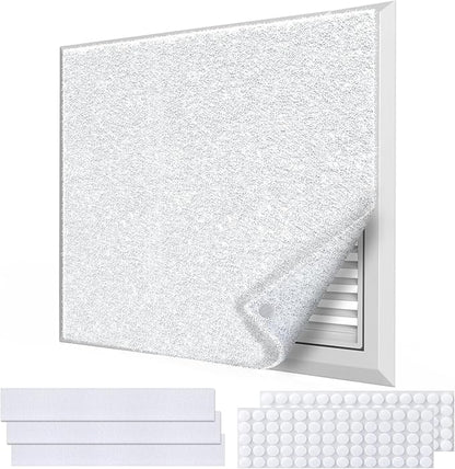 MERV 8 Air Vent Filters Kit 20x100 Inch|Cut to Fit (60+ Filters) Filter Material,High-Grade Electrostatic Filter Media with 48 Hooks for Home Floor, Ceiling, HVAC Furnace Vents & Grilles