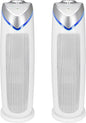 GermGuardian Air Purifier with HEPA 13 Filter, Removes 99.97% of Pollutants, Covers 743 Sq. Foot Room in 1 Hour, UV-C Light Helps Reduce Germs, 22 Inch, 2-Pack, White, AC4825W2PK