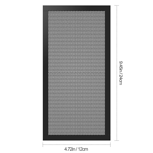 MoKo 120 x 240mm Dust Filter for Computer Cooler Fan, [2 Pack] Magnetic Frame PC Fan Dust Mesh PC Cooler Filter Dustproof PVC Cover Computer Fan Grills - Black