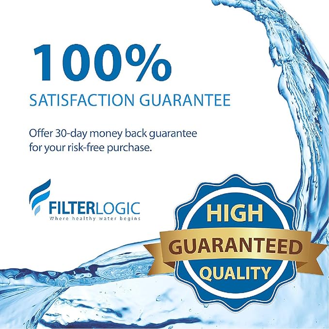 Filterlogic RV Inline Water Filter, NSF Certified, Reduces Chlorine, Bad Taste&Odor, Dedicated for RVs, 2 Pack Drinking Filter with 1 Flexible Hose Protector
