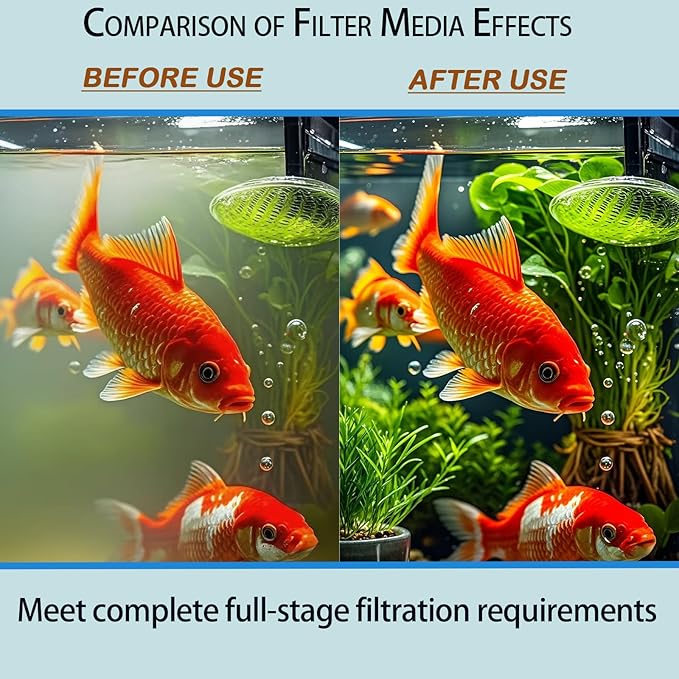 42 Pack Filter Media Kit for Fluval 406/407 Canister Filters - 2 Full Replacement Sets, High Porosity Bio Foam, Ceramic Rings, Activated Carbon & Polishing Pads