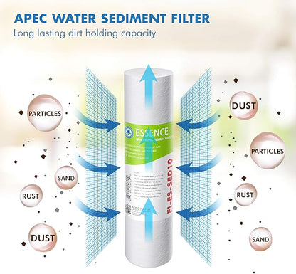 FILTER-SET-ESX2 + FI-ES-TCR-QC High Capacity Pre-Filter Sets and Inline Carbon Filter for Reverse Osmosis Water Systems