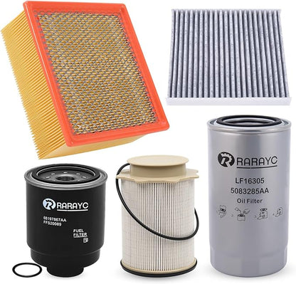 6.7L Cummins Fuel Filter Kit | Replacement for 2013-2018 Dodge Ram 2500 3500 4500 5500 6.7L | Replaces# 68197867AA 68157291AA 5083285AA Air Filter 53034051AB Cabin Air Filter 68406048AA