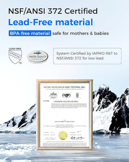 Waterdrop 2 Stage Whole House Water Filter System, with Carbon Filter and Sediment Filter, 5-Stage Filtration, Highly Reduce Chlorine, Taste, Odor, 5 Micron WD-WHF21-BG, 1" Inlet/Outlet