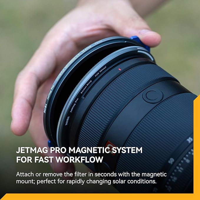 NiSi - JetMag Pro 82MAG UV/IR Cut ND100000, Magnetic 16.6-Stop (5.0) Neutral Density Filter, Ultraviolet and Infrared Filtration for True Color, Nano Coated, Waterproof - Lens Adapter Ring Required
