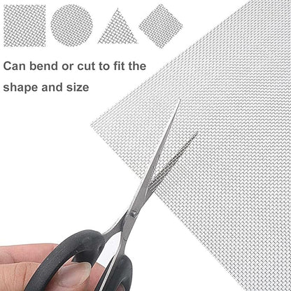 Stainless Steel Woven Wire Mesh Window Screen Mesh, Stainless Steel Woven Wire, 16 Rodent Proof Insect Screen, for DIY, Vent, Filter, Window Garden