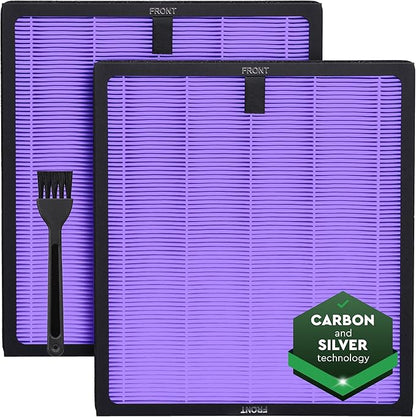 2 Pack Purple HY4866 Air Purifier Replacement Filters – Compatible with MORENTO HY4866, WESTHEY HY4866, YIOU M1 – Multi-Layer True HEPA Filters for Consistent Home Filtration