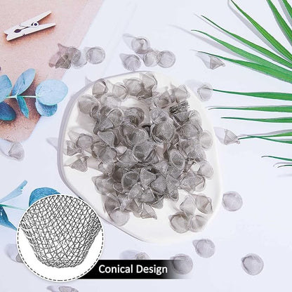 Funrous Stainless Steel Screens 3/4 Inch Conical Design Bowl Screen Filters Metal Filters Screens Filters, Adjustable Size(100 Pcs)