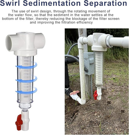 1-1/2" 100 Mesh Spin Down Sediment Replacement Water Filter Screen, Spin Down 1 1/2"-100 Sediment Filter Replacement for Rusco Vu Flow filter for Well Water Pump and Sprinkler Irrigation Filter System