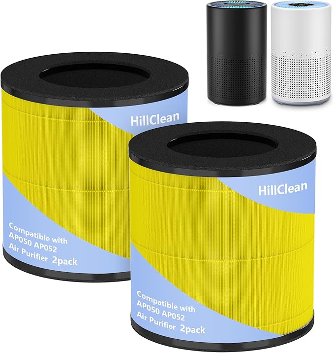 AP050 Replacement Filter, Compatible with Tailulu AP050 AP052 AP100 Air Purifier, H13 Grade True HEPA Replacement Filte-r, 360°3-Stage Filtration for Odor,Dust,Somke,Pollen, 2-Pack (2 Pack Pet Filter)