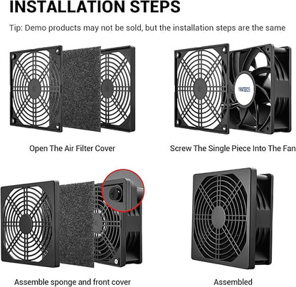 40mm Fan Filter Dustproof Cover, 2 Pack Dust Filter PC Case Fan Grill ABS Protective Dust Guard Mesh Cover for DIY Computer Case Fans, Effective Dustproof Protection (40 * 40mm)
