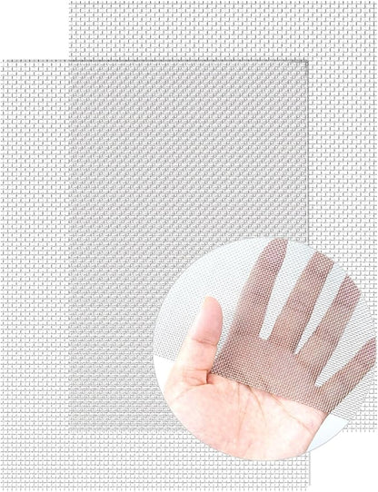 2 Pack Wire Mesh Screen 13.4'' x 9.5'' for Air Vent, 24cm x 34cm, 20 Mesh, 1mm Hole, 304 Stainless Steel Wire Mesh to Prevent Mice, Wasps, Bugs, Rodents, Mosquitoes, Spiders, Squirrels, Easy to Cut