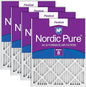 Nordic Pure 14x30x1 (Actual Size: 13 15/16 x 29 15/16 x 3/4) Pleated MERV 8 Air Filters 4 Pack