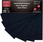 Carbon Filter 4" x 12" Activated Charcoal Air Vent Floor Heater Pre-Filter Sheet Work in Home Air Purifier, Register, Ceiling 4 x 12 Inch 6-Pack (Black) Hoctsom