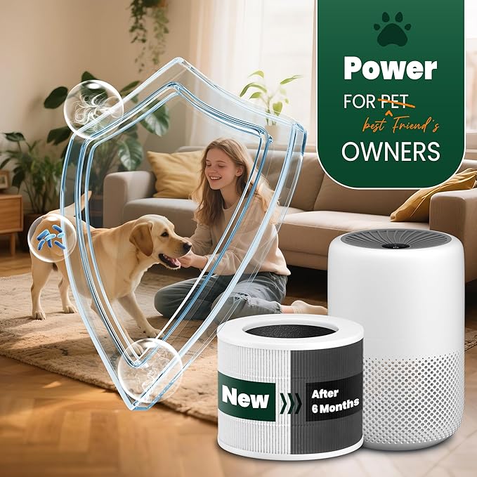 Core Mini Replacement Filter Compatible with LEVOIT Core mini-P Air Purifier, 3-in-1 Pre, H13 True HEPA, Activated Carbon Filtration System,Core Mini-RF,4 Filter & 10 Fragrance Sponge，By Improvedhand