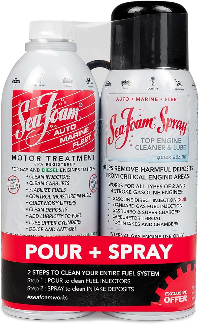 Sea Foam Motor Treatment and Intake Cleaner Combo Pack, SF-SS, 16 oz and 14 oz
