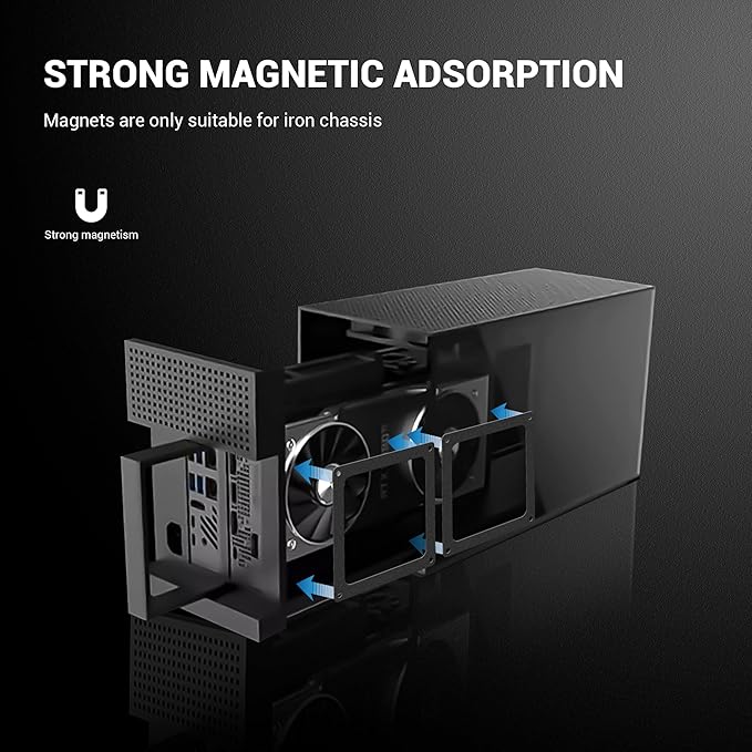 Dust Filter PC 90mm for Computer Cooler/PSU/Routers Nylon 80 Mesh, Magnetic Frame PC Fan Dust Mesh Cooler Filter Dustproof Computer Fan Grills (Nylon, 90 * 90mm, 2pcs, Black)