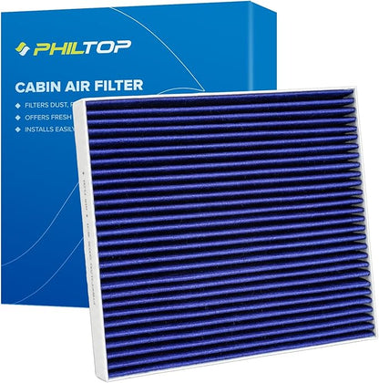 PHILTOP Premium Cabin Air Filter w/Dual Activated Carbon, Compatible with CF10381 Hyundai Sonata 2006-2010, Santa Fe 2007-2009, Azera 2006-2008, Kia Carnival 2022-2026, Optima 2006-2010
