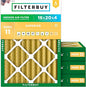 Filterbuy 16x20x4 Air Filter MERV 11 Superior Pet & Allergy Defense (4-Pack), Electrostatic Pleated HVAC AC Furnace Filters Replacement, Made in USA (Actual Size: 15.50 x 19.50 x 3.63)