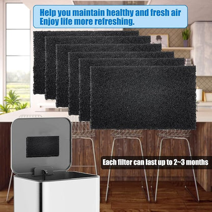 Universal Compost bin Carbon Odor Filter, Activated Odor Control Charcoal Filter for Trash Cans, Compost Buckets, Countertops, and Recycle Bins(12)