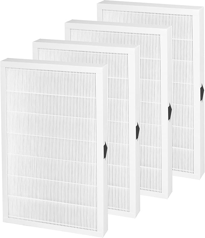 4 Pack FAPF01 FAPF02 Replacement Filter Compatible with 3M Filtrete Ultra Quie Air Purifier, Model FAP01-RMS, FAP02-RMS and FAPF024, with H13 HEPA Air Clean filters