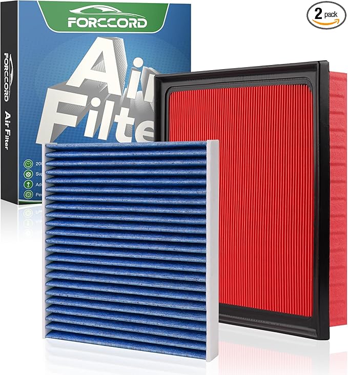 Cabin & Engine Air Filter Fit for Toyota RAV4 2019-25, Camry 2018-24, Highlander 2020-26, Avalon 2019-22, ES350 2019-25 Activated Carbon Cabin Filter Replacement CF12157 CA12377 (Not Hybrid!)