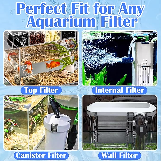 Aquarium Filter Pad - Aquarium Filter Media, Aquarium Filter Floss,15.7 x 19.6in Filter Pad, Filter Floss for Fish Tank, Aquarium, Ponds,Garden，Saltwater, Fershwater,Plant, Trutle(Black)