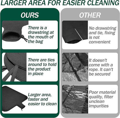 5 x 10ft Dewatering Bags with Drawstring Extra Large Dewatering Filter Bag Silt Oil Sludge Sediment Filter Bag Non Woven Geotextile Fabric Filter Bags for Construction Sites Dredging
