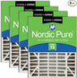 Nordic Pure 20x25x5 (Actual Size: 19 3/4 x 24 3/4 x 4 3/8) Lennox X6673 X6675 Replacement AC Filter MERV 13 + Carbon 4 Pack