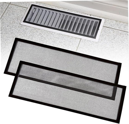 2Pcs Floor Register Cover Trap, 5x9 Inch Magnetic Air Vent Filter Floor Vent Covers Screen for Home, Dustproof Mesh Filters Net Trap Keeps Flies, Coin, Pet Hair, Food Out Covers