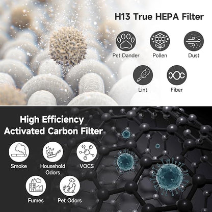PuriCare 360 Filter Compatible with LG PuriCare 360 Purifiers, Model AS601HBB0, H13 HEPA ＆ Activated carbon Filter, 1 Pack