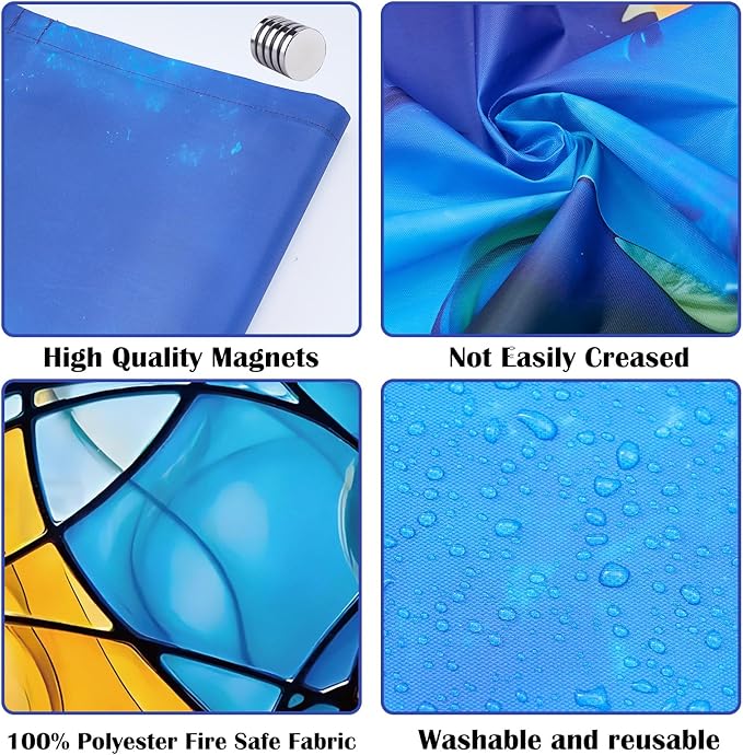Fluorescent Light Covers - Classroom Covers for Ceiling Lights, 1 PCS 4 x 2 Feet Magnetic Light Filters, Classroom, Office Decor (Colorful art)