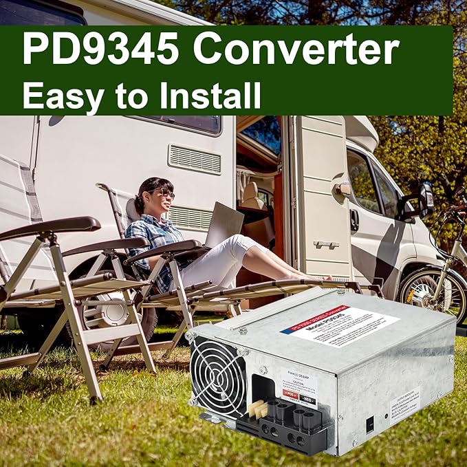PD9345 RV Power Converter replacement-9300 Series Converter,45Amp 120V to 12V RV Converter Charger for RV Camper Caravans Trailer Battery,725W