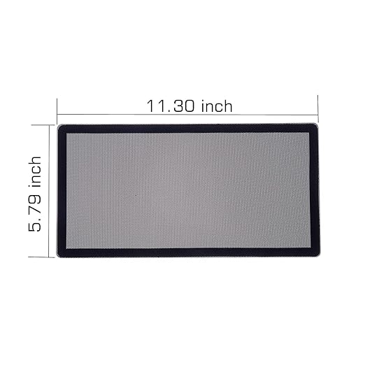 287mm 140mm x 2 PC Fan Dust Mesh Filter 11.3inch x 5.79inch PVC Computer PC Case Dust Proof Filter Cover Magnetic Black 2-Pack
