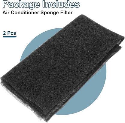 PATIKIL 20" x 20" x 0.1" Air Conditioner Filter Replacement, 2Pcs Washable Reusable Cut to Fit Foam Filter Air Filter for RV AC Vent Window Purifiers Computer, 40PPI