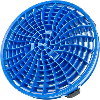 DETAIL GUARDZ Dirt Lock Car Wash Insert – Bucket Filter for 3–8 Gallon Round Pails – Traps Debris, Prevents Swirl Marks – Self-Locking Rubber Grips, Venturi Flow, Cleaning Tool (Blue)