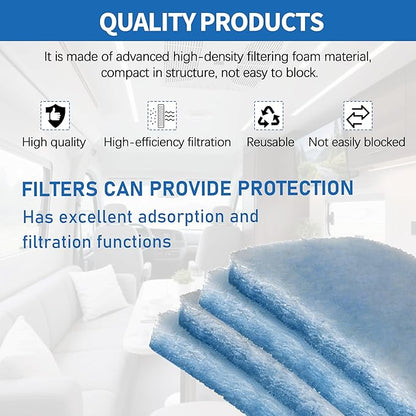 RV Air Filter, RV 6 x 16 inch Replacement for AC Vent MERV-6 for Airflow System of Motorhome, RV Air Filter Accessories