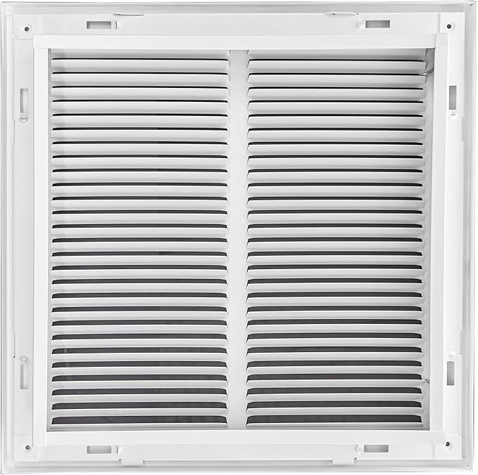 Venti Air 14" X 14" Steel Return Air Filter Grille - Removable Face/Door for 1 inch filters - HVAC Duct Cover Grill (2-3 Business Day Delivery) [Outer Dimension: 16.5"W X 16.5" H]