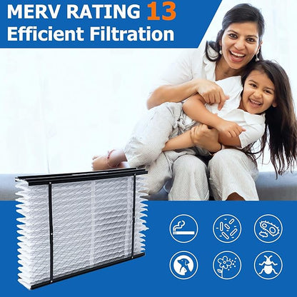 213 Replacement Filter Compatible with AprilAire Whole House Air Purifier 1210, 1620, 2210, 2216, 3210, 4200 Furnace Air Purifier, MERV 13 Filters, Size: 20x25x4, 2 Pack