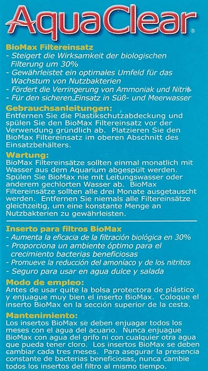 Aqua Clear AquaClear 20 BioMax, Aquarium Filter Replacement Media, A1370A1