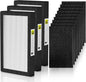 FLT4100 True HEPA Replacement Filter Size E for Guardian Technologies model AC4100 AC4100CA AC4150BL AC4150PCA AC4150P, 3 x Hepa Filter + 9 x Activated Carbon Pre-Filter
