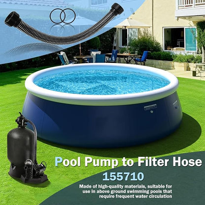 155710 Pool Pump to Filter Hose Assembly for Pentair Sand Dollar and Sta-Rite Cristal-Flo II Pool Compatible with 1.5 x 30 Inch Pool and Spa Sand Ground Pool