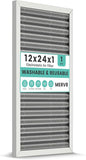12x24x1 HVAC Furnace Air Filter, Washable Electrostatic Furnace Filter, MERV 8, Lasts a Lifetime, Breathe Fresher, Home And Office (Actual Size:11.38x23.38x0.82 Inch)