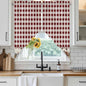 Swag Curtain Valances for Kitchen Windows,Farm Barn Western Star on Vintage Short Rod Pocket Window Valance,Red Buffalo Plaid Swag Topper for Bedroom Living Room,2 Panels 36x45in