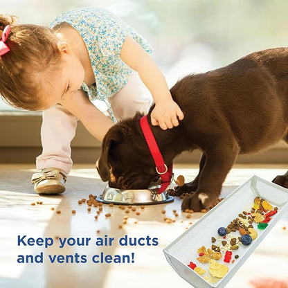 | 4" x10" Vent Sentry Vent Guard & Register Combo I Air Filter Metal Screen Trap & Durable Air Vent Cover for Home Floor & RV | Baby Proof, Dust Control, Keep Bugs Out, and Catch Valuables